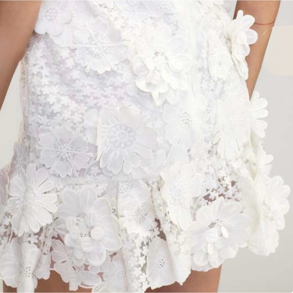 ❌SOLD❌NWT [Cynthia Rowley] Blooming White Floral Lace Cocktail Dress Women’s 4 - Picture 5 of 16
